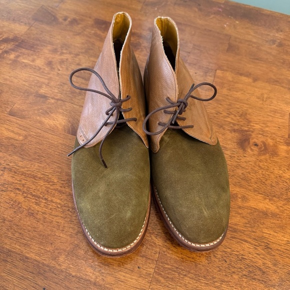 Stacy Adams Madison II Chukka Boots tan olive size 10.5 D brown leather suede main image 3